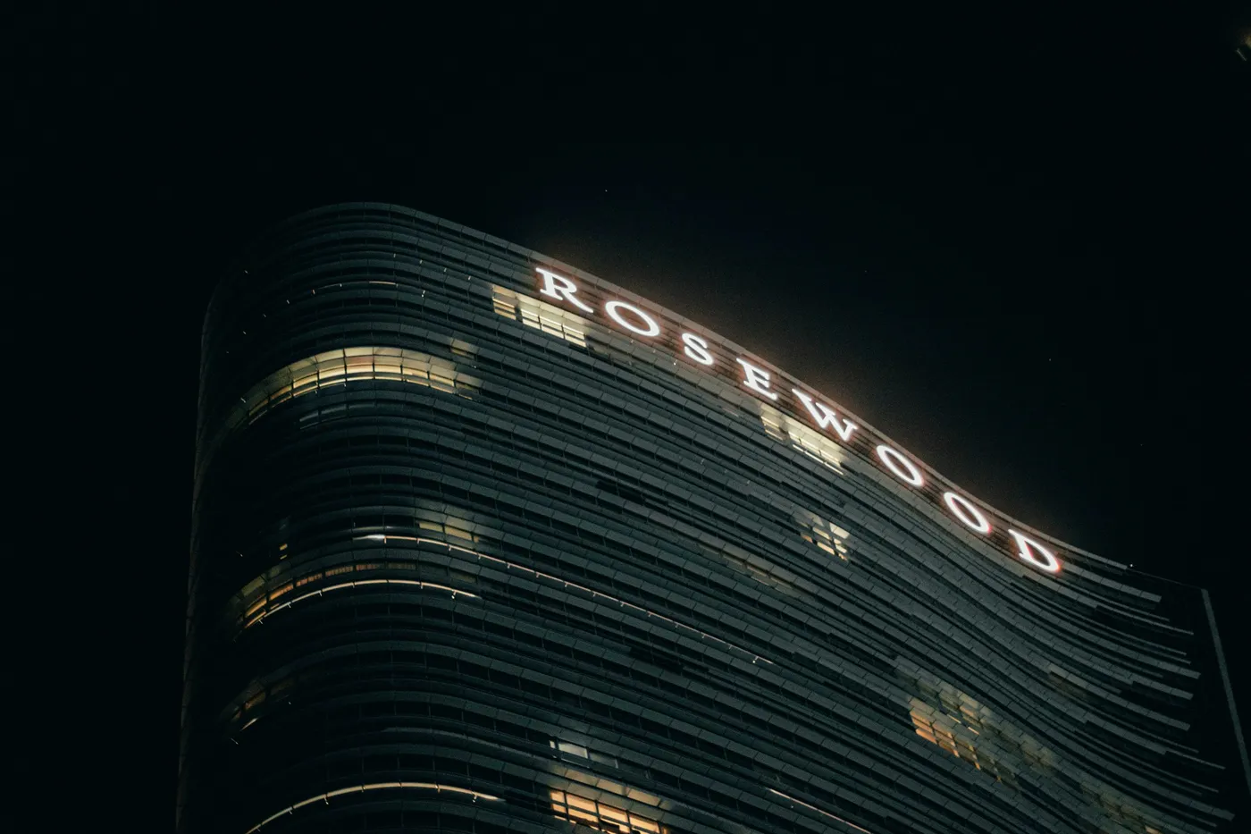 Rosewood Abu Dhabi on Al Maryah Island at night